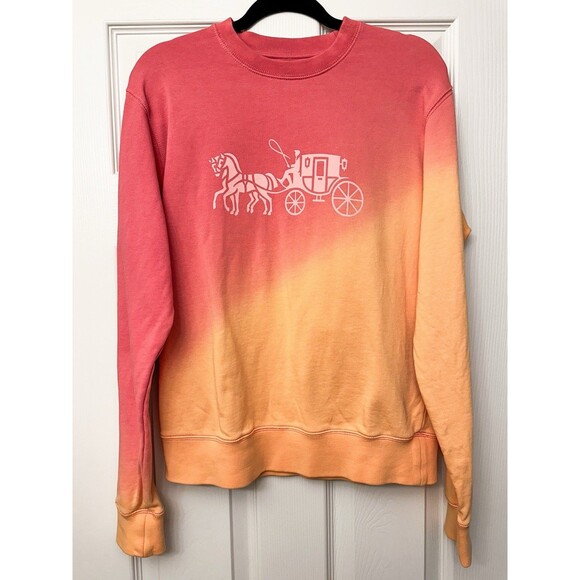 Coach Sweaters - Coach Forever Women’s Crew Neck Shirt Ombré Horse And Carriage Size Small Pink